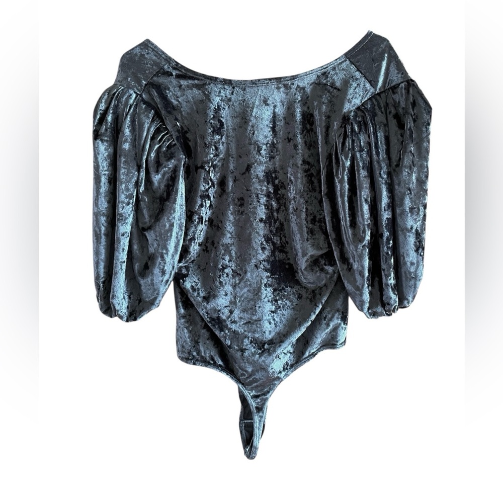 Free People Intimately Don’t You Wish Velvet Bodysuit in Sunflower Seed - Picture 6 of 10
